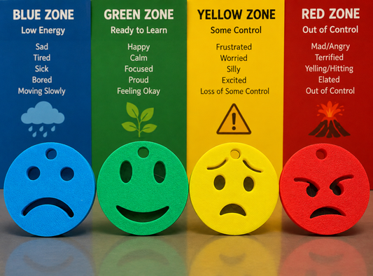 Zones of Regulation Emotion Key Ring