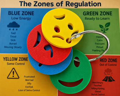 Zones of Regulation Emotion Key Ring